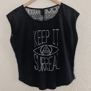 Prana Keep it Surreal Burnout Tee